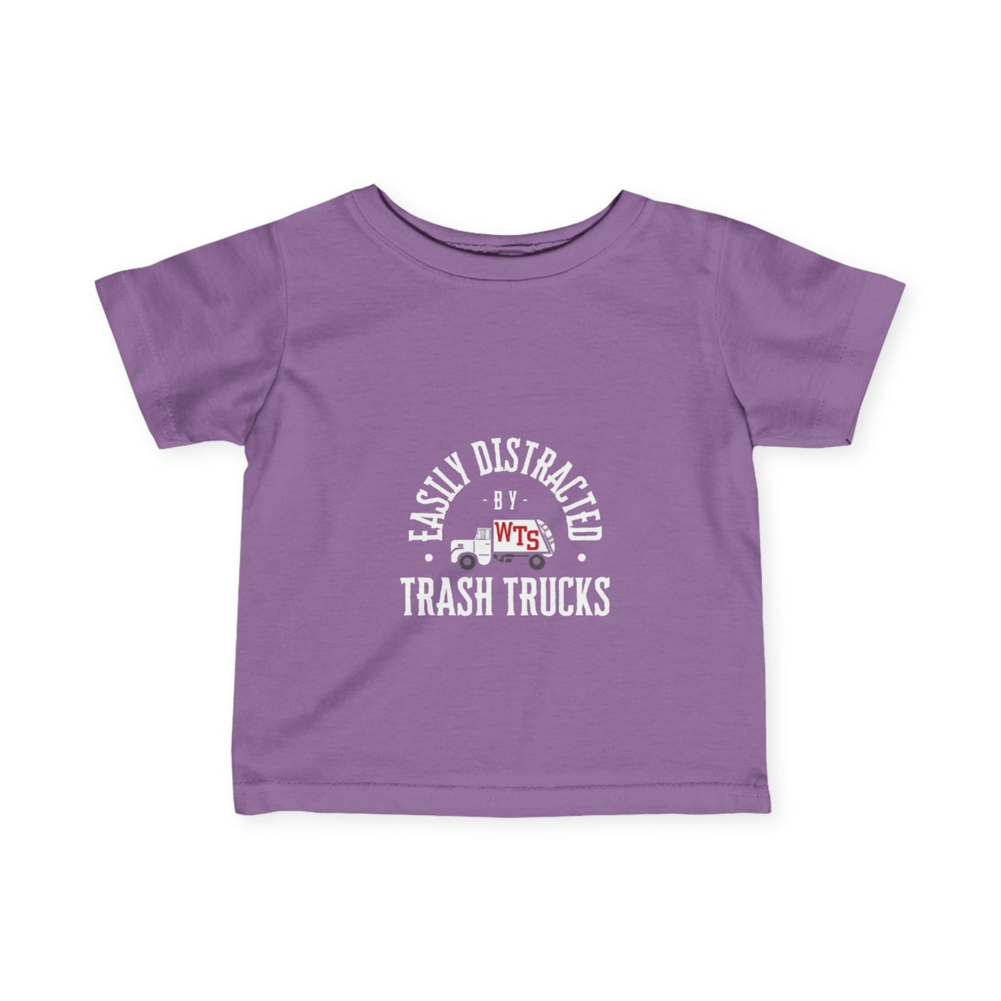 Graphic Baby Toddler Tee: "Easily Distracted by Trash Trucks"